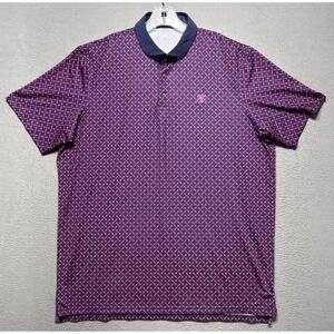 Greyson Journey Print Polo Falcon Shirt Men XL Short Sleeve BXM Golf Logo Preppy